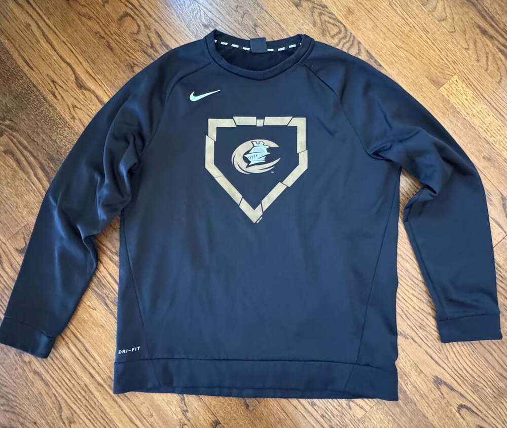 Nike Charlotte Knights Dri-Fit Sweatshirt Size L Black Baseball Pullover